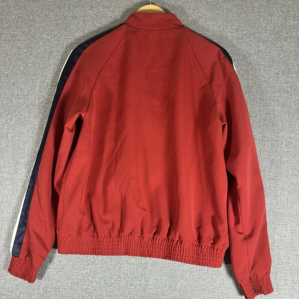 Vintage Topman Men's Red Zipped Track Jacket Size XS